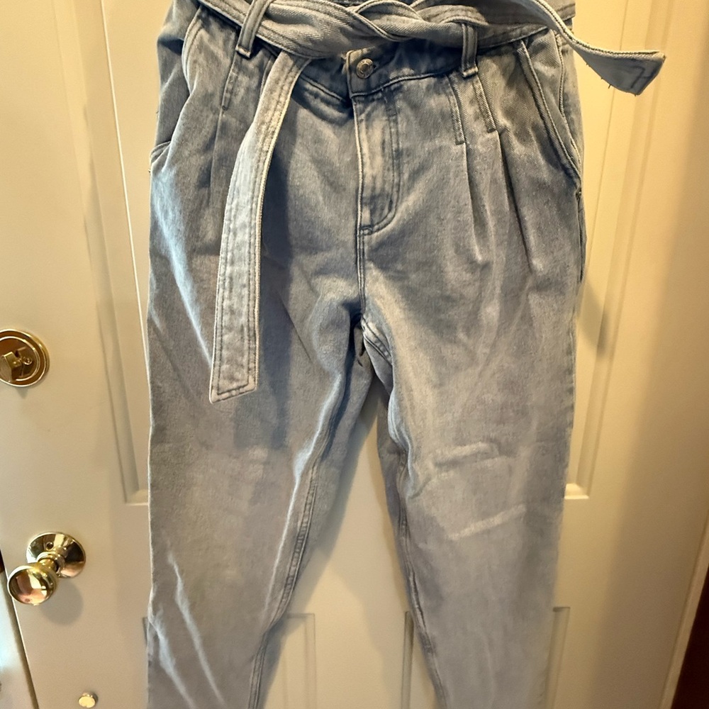 Michael Kors Light Blue Paper Bag Denim Jeans - Picture 2 of 6